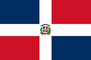 La bandera de la República Dominicana